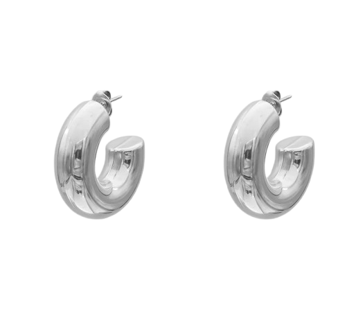 Bubble Hoops - Silver