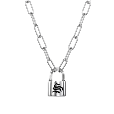 Lock Initial Necklace