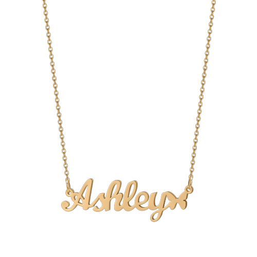 Butterfly Nameplate Necklace