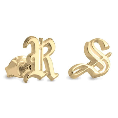 Old English Letter Earrings