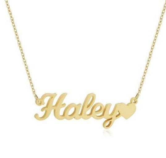 Heart Nameplate Necklace