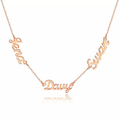 Multiple Classic Nameplate Necklace