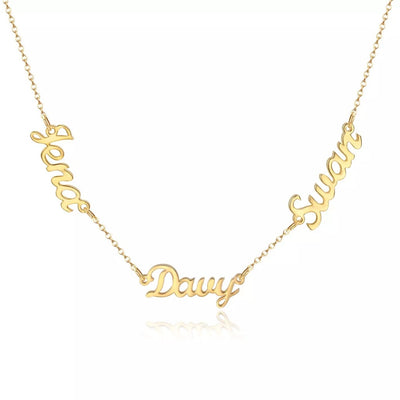 Multiple Classic Nameplate Necklace