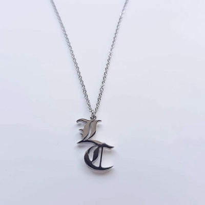 Old English Double Letter Necklace