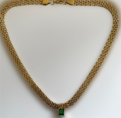 CRYSTAL DROP WOVEN NECKLACE